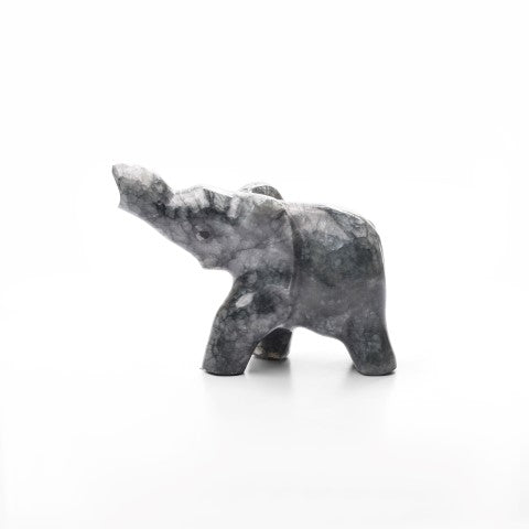 Small Elephant Colored Alabaster Figurine