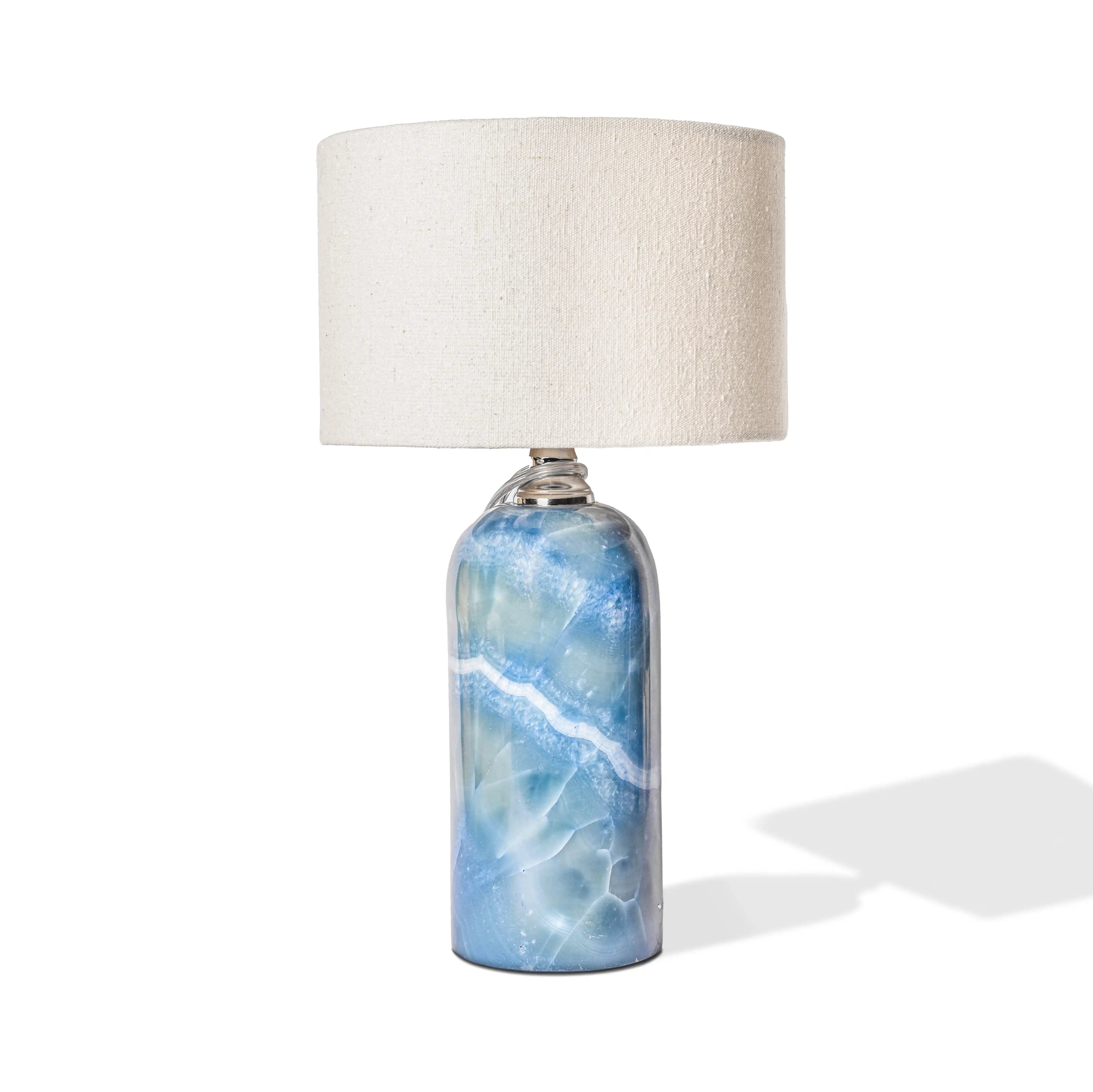 Colored Alabaster Side Lamp