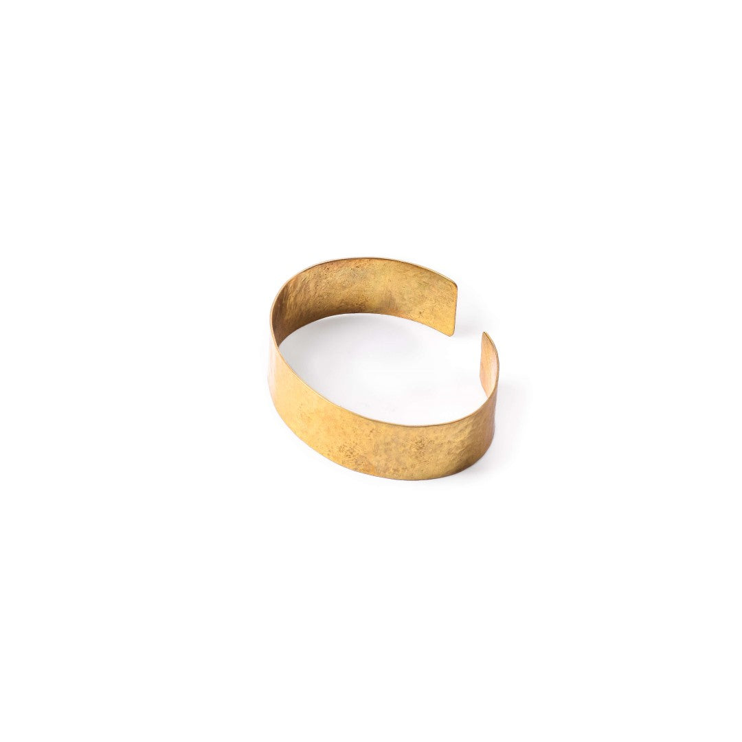Hammered Brass Simple Bracelet