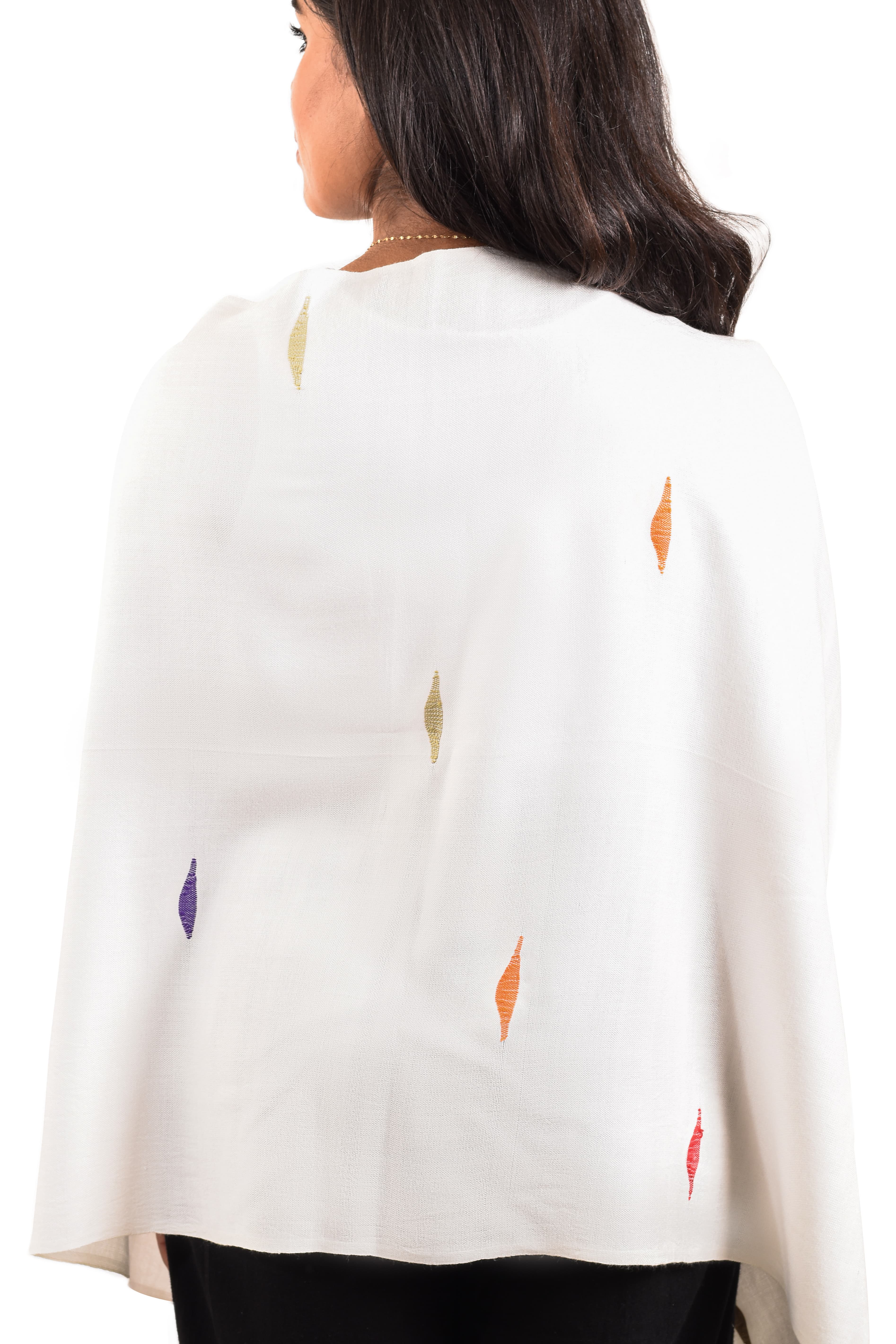 Handwoven with Embedded Embroidery Scarf- Eye (165*60cm)