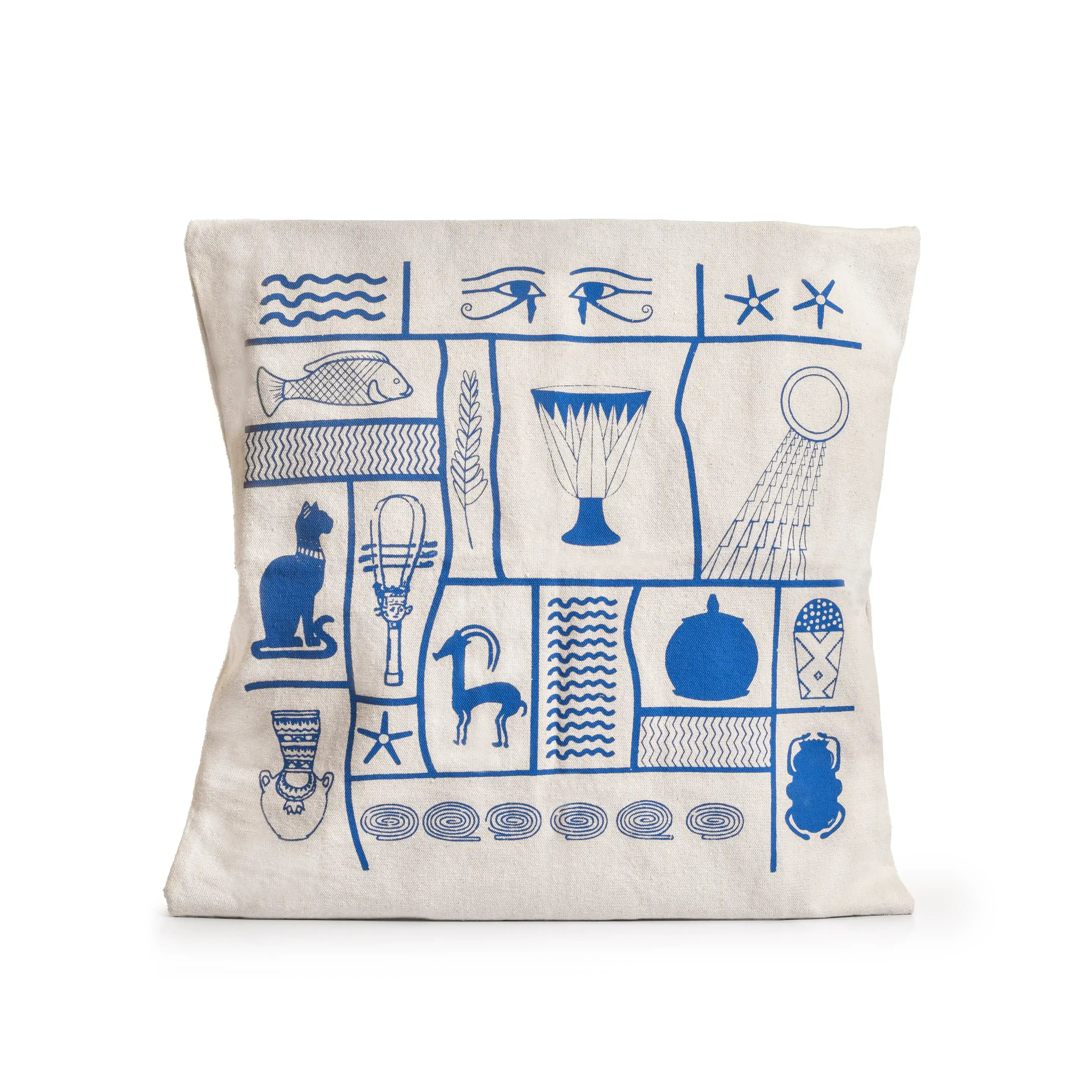 Ancient Egyptian Screen Printed Cushion Cover