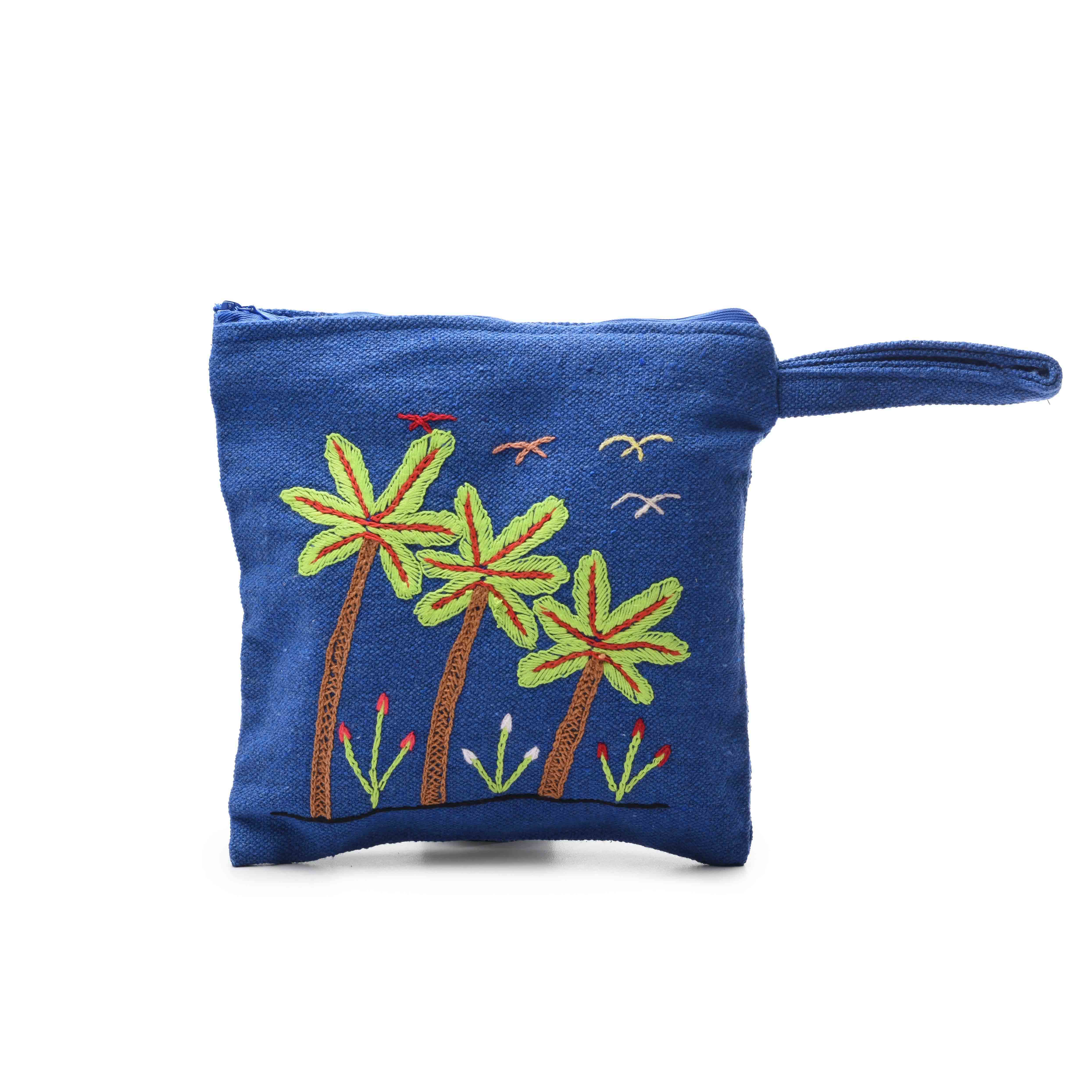 Hand Embroidered Makeup Bag