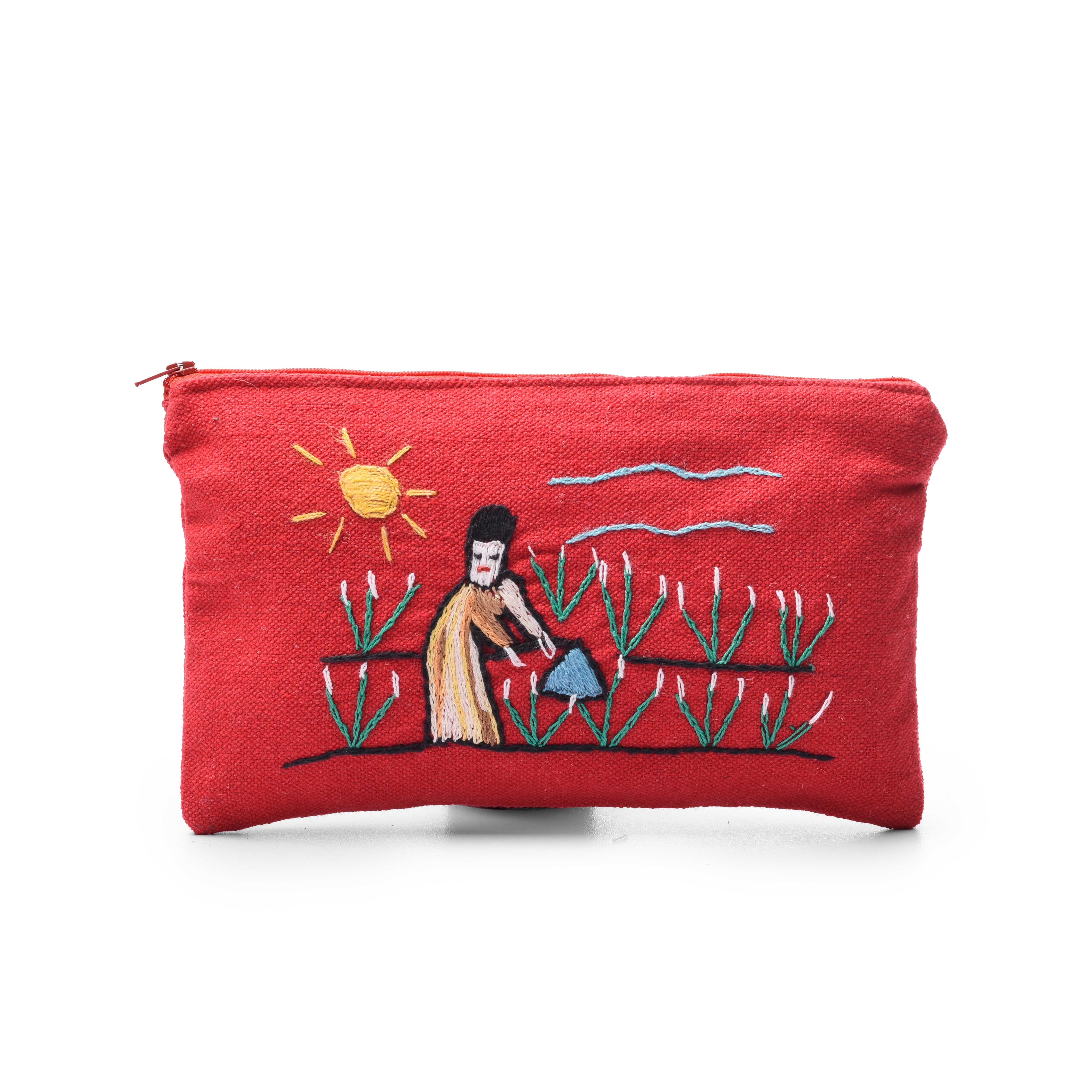 Hand Embroidered Pencil Case (25* 15 cm)