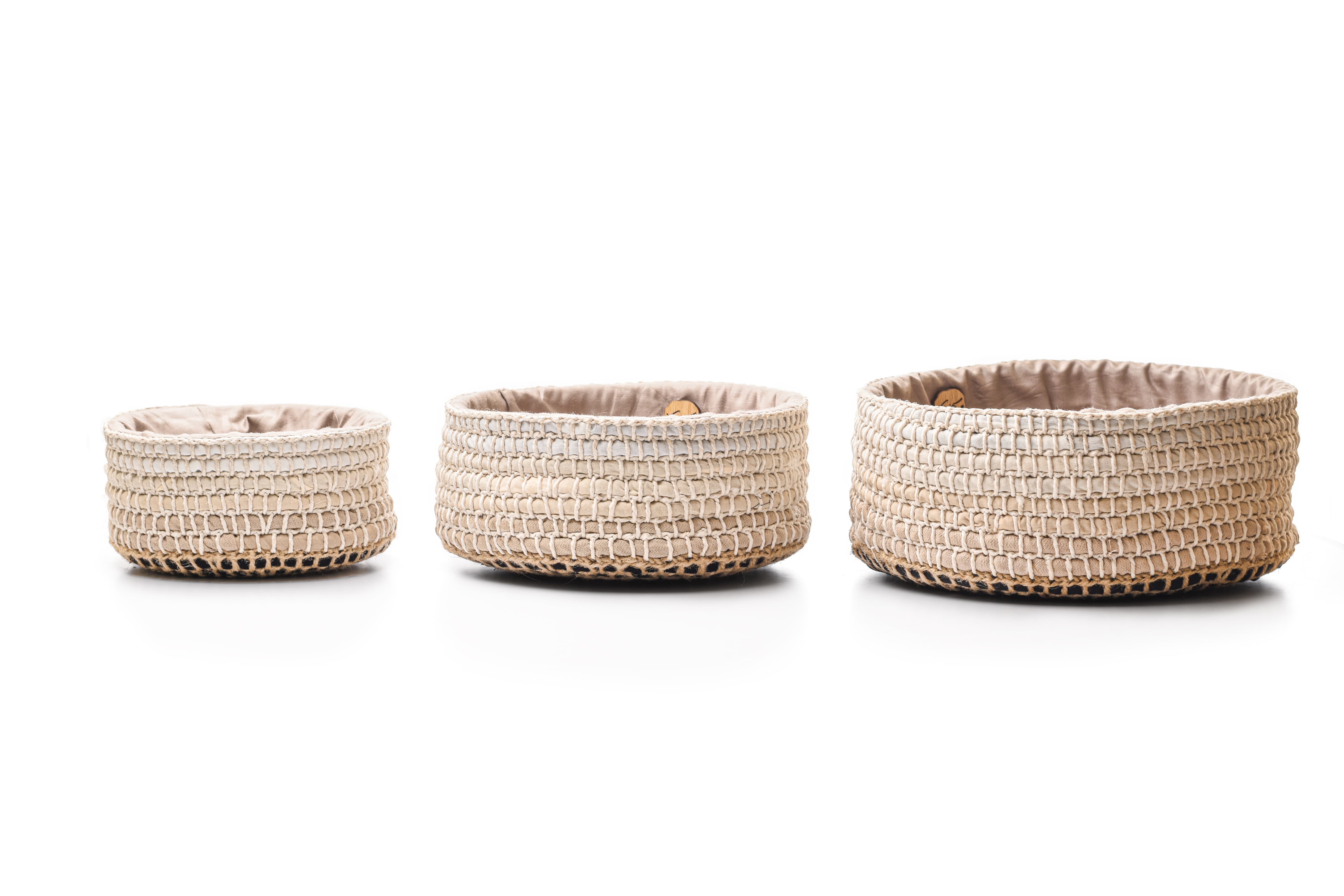 Upcycled Fabric Basket Set (3 pcs)