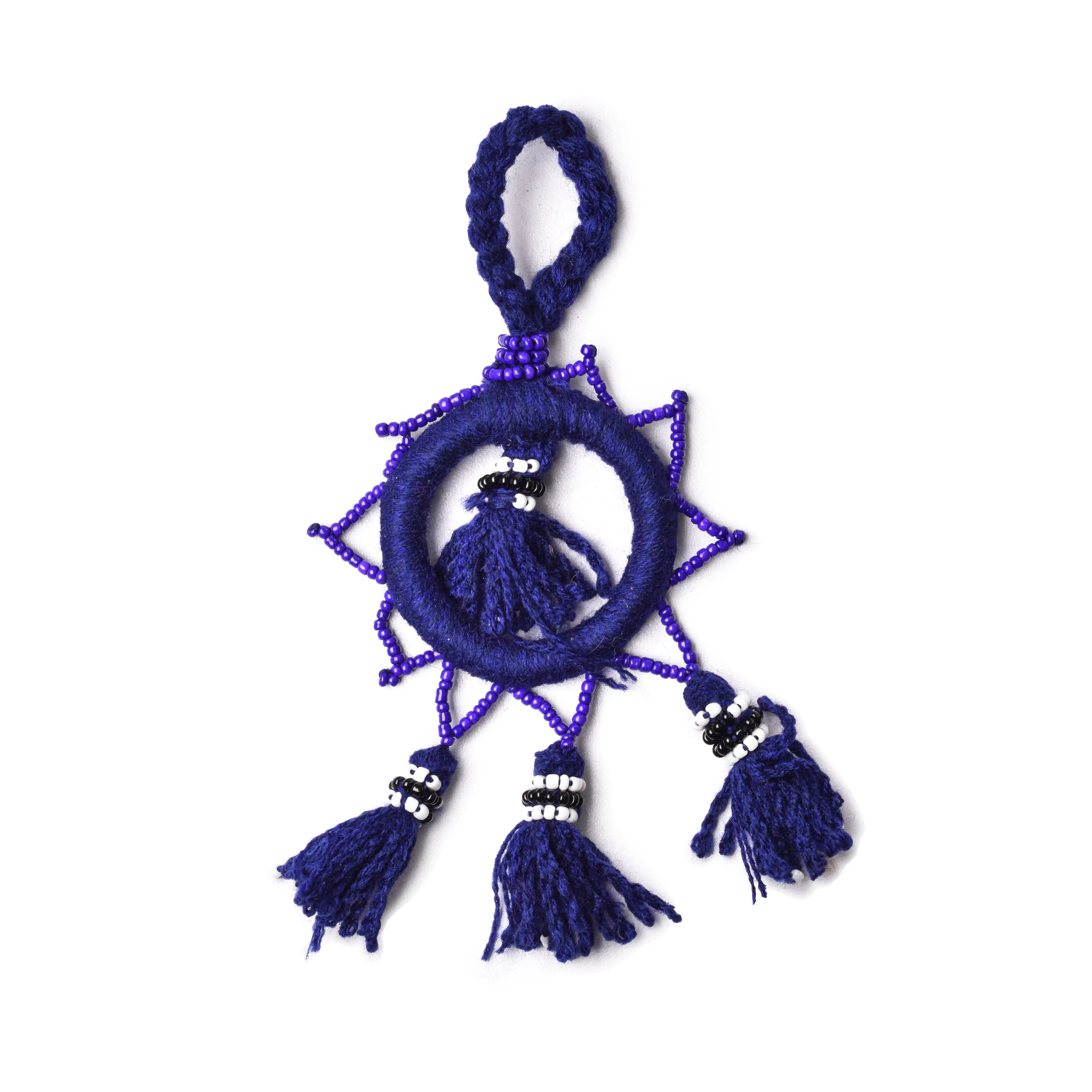 Beaded Hanging With Color Blue