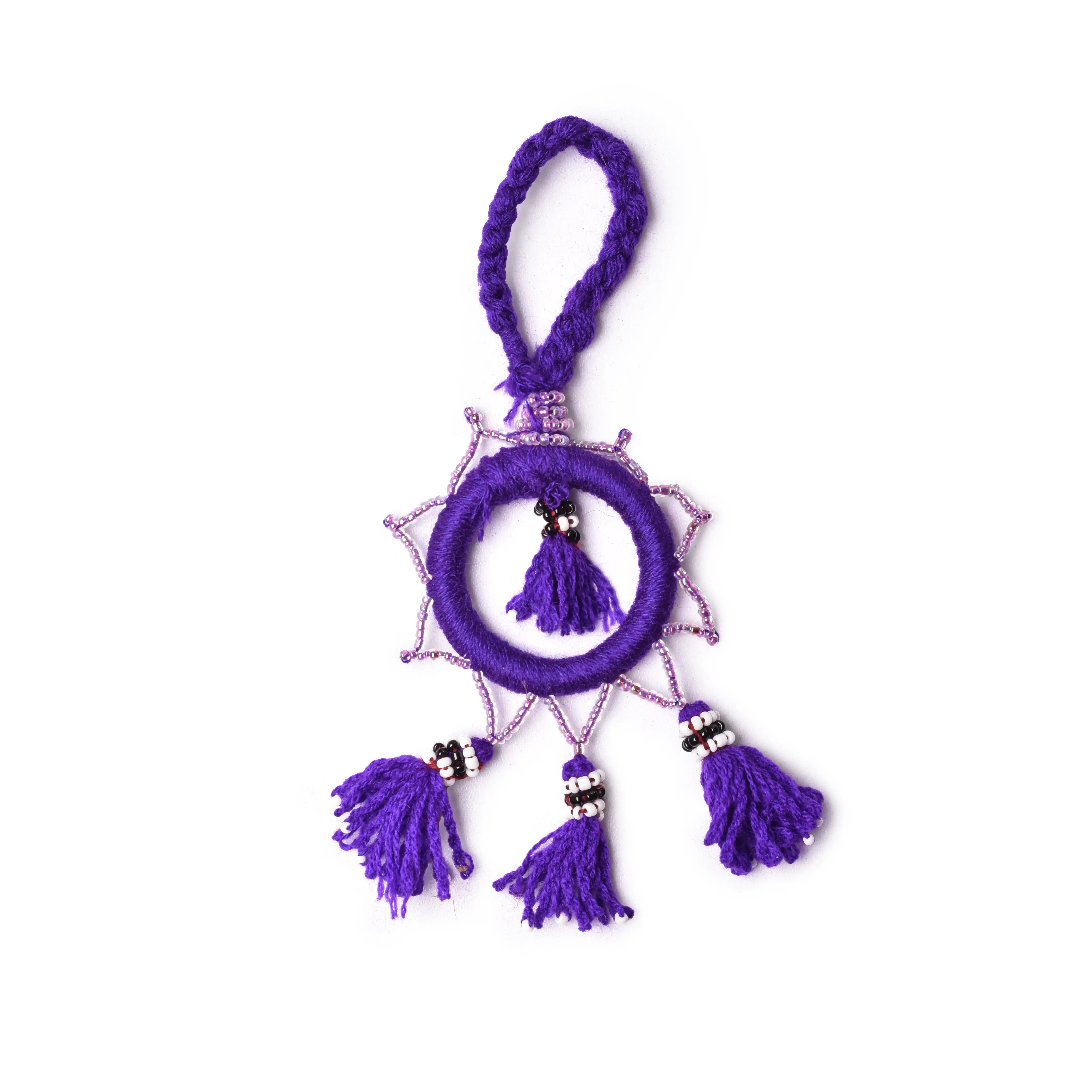 Beaded Hanging With Color purpel