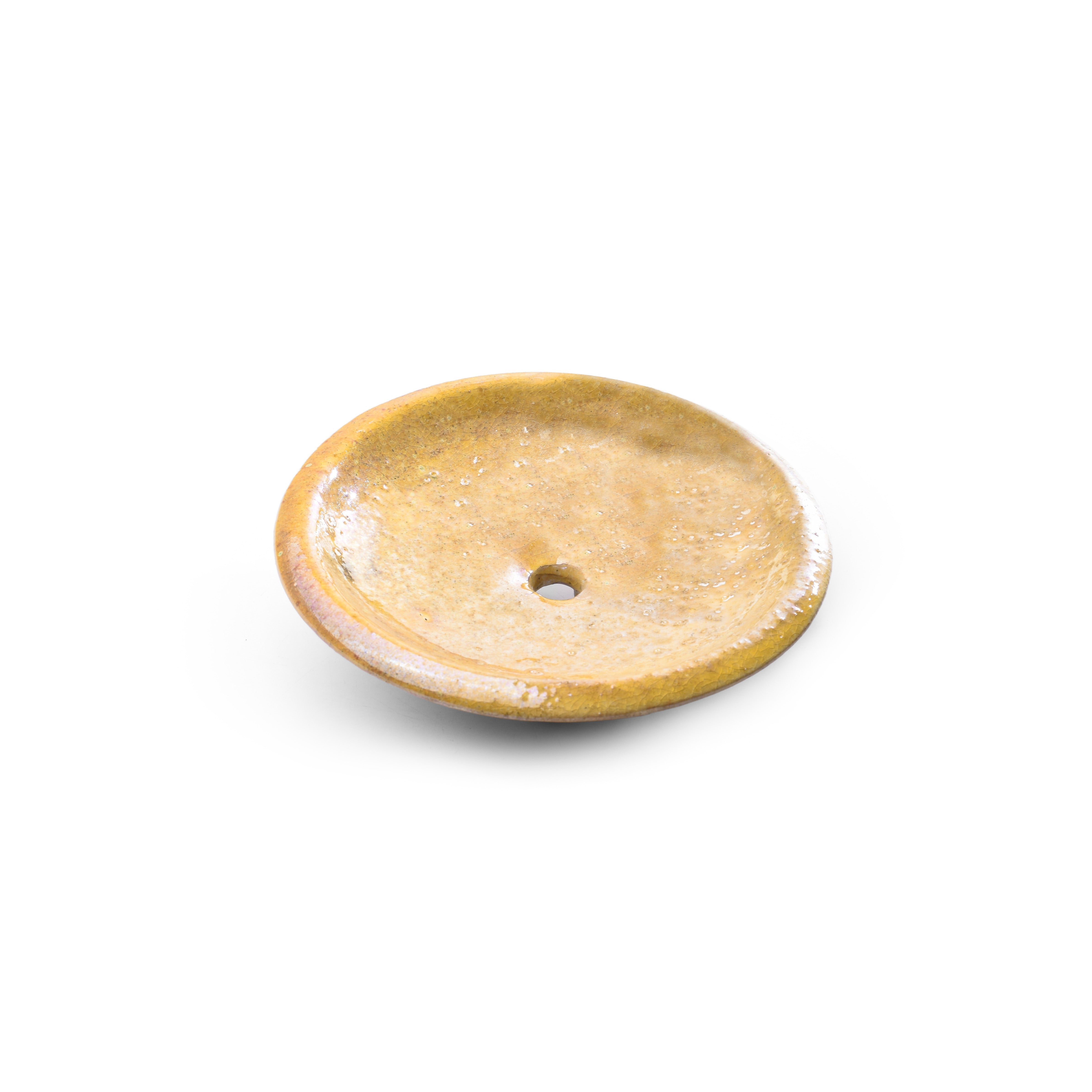 Glossy Yellow Soap Dish
