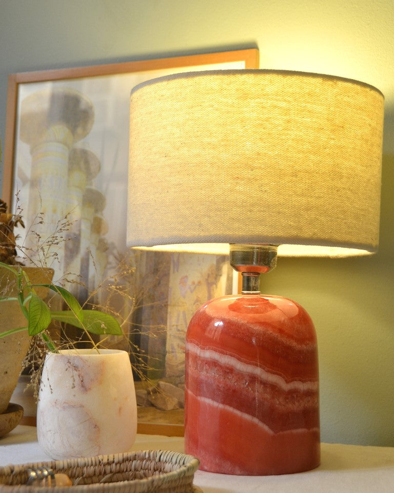 Colored Alabaster Side Lamp