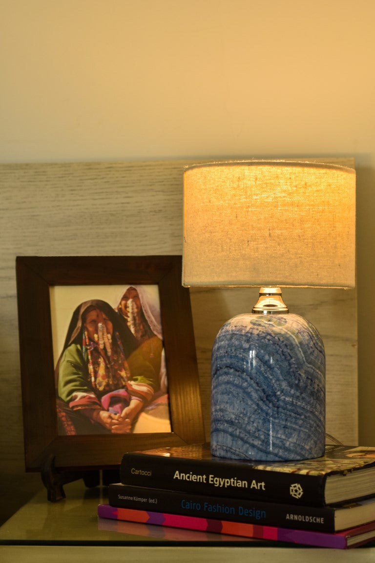 Colored Alabaster Side Lamp