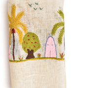 Linen Embroidered Shawl