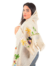 Linen Embroidered Shawl