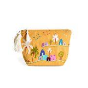 Rural Scenery Embroidered Mini Pouch