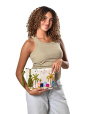 Hand Embroidered Linen Purse