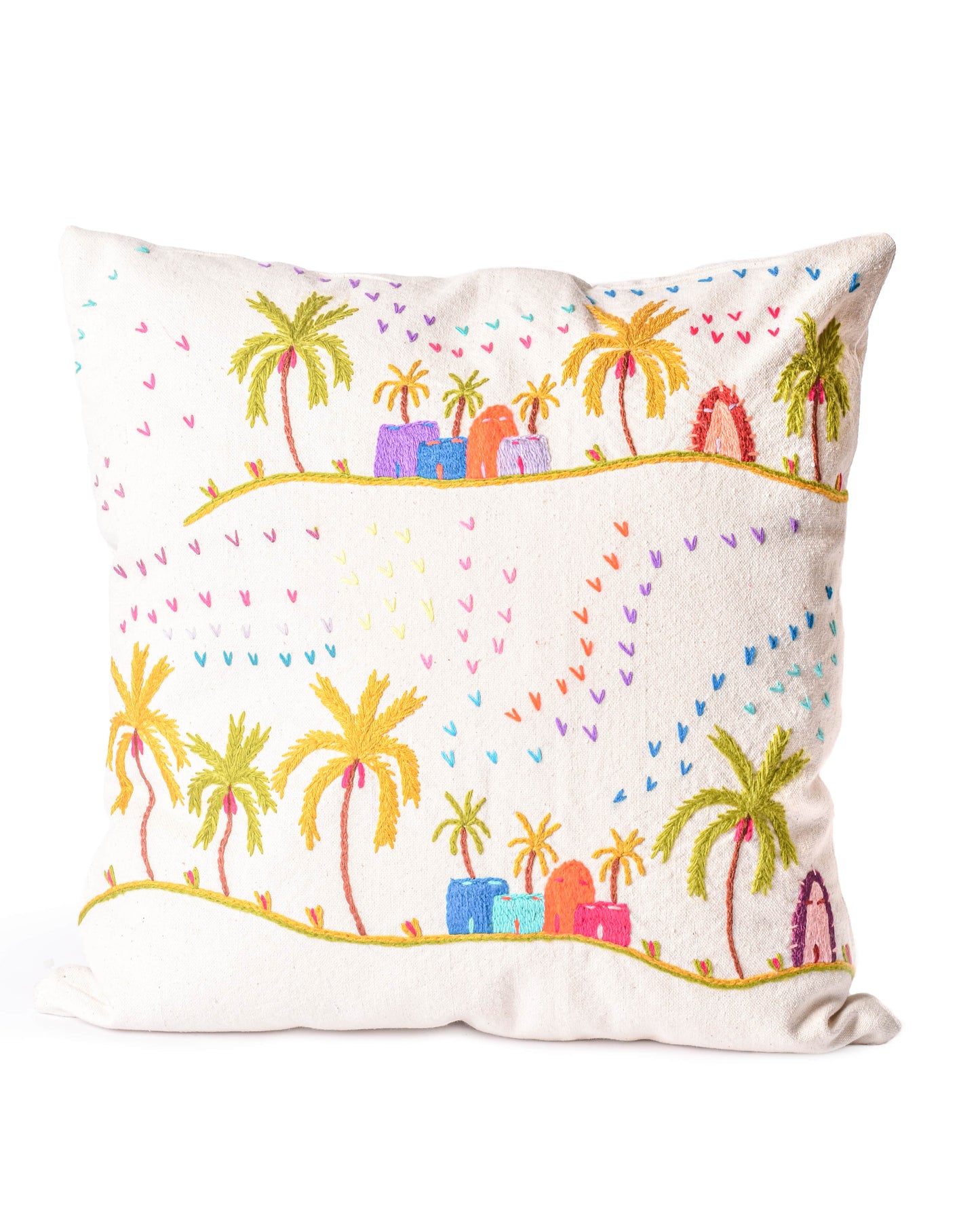 Nubian/ Rural Throw Embroidered Cushion