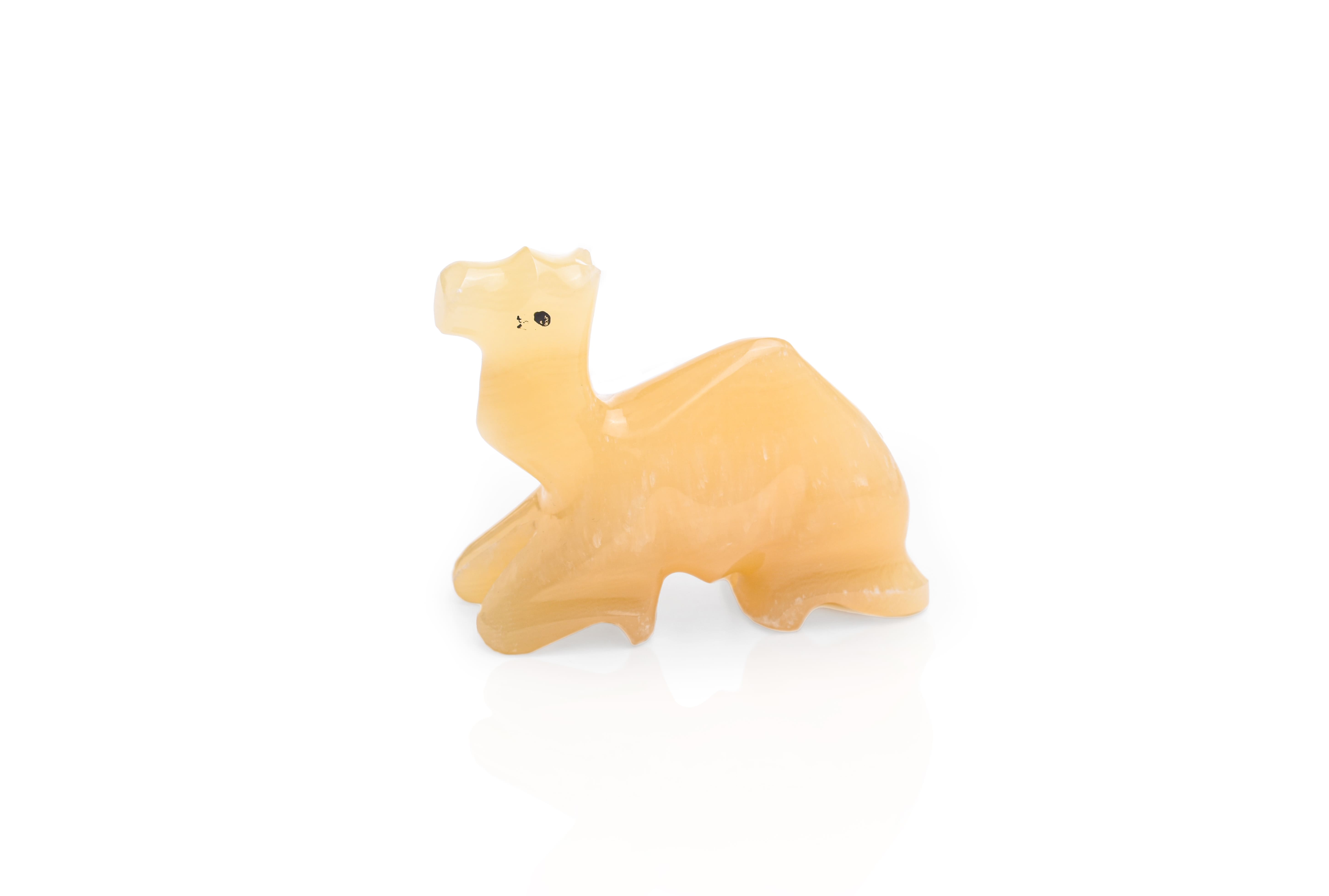 Sitting Camel Alabaster Figurine