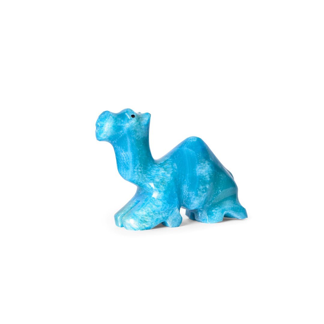 Colored Sitting Camel Alabaster Figurine