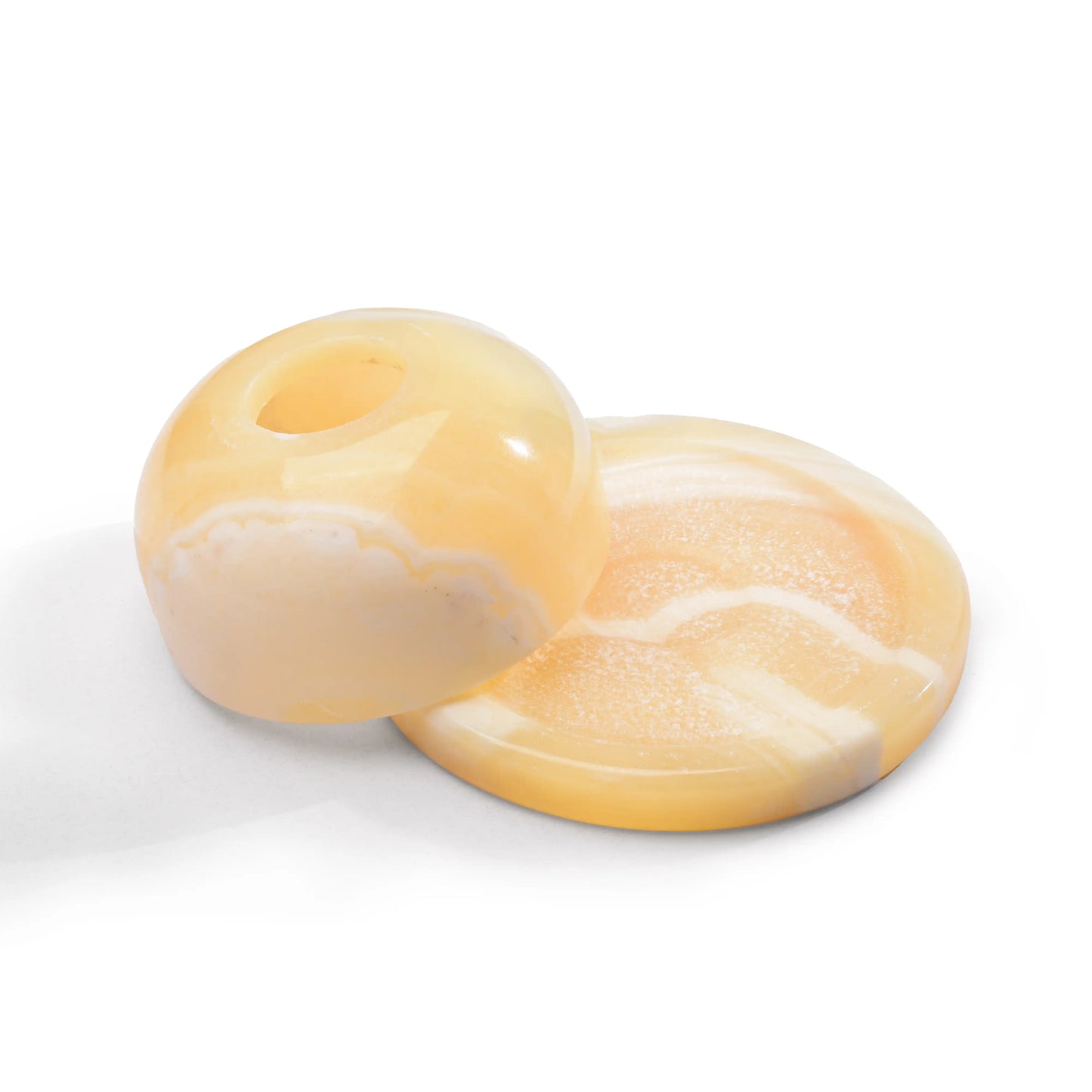 Dome Alabaster Candle Holder 15*8 cm