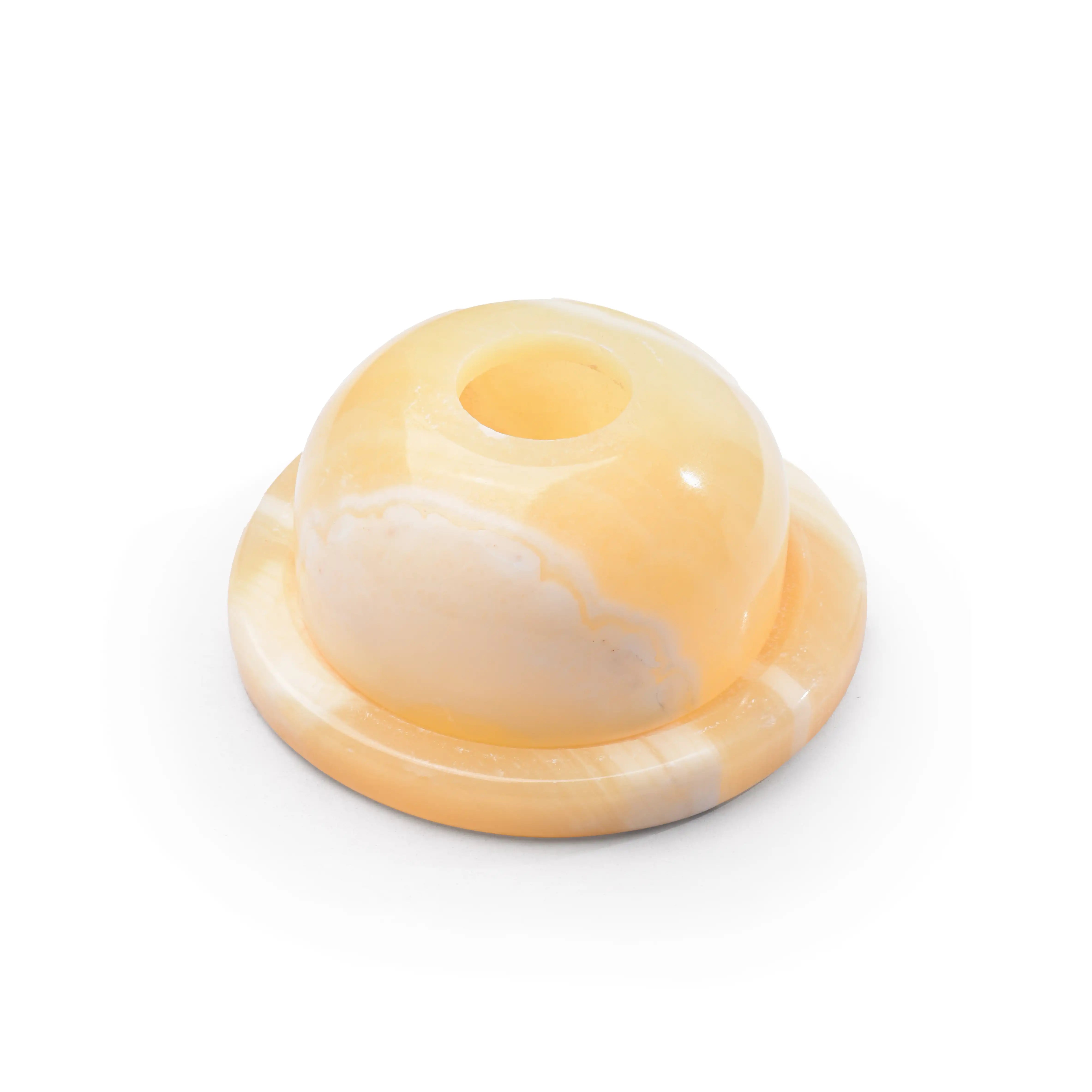Dome Alabaster Candle Holder 15*8 cm