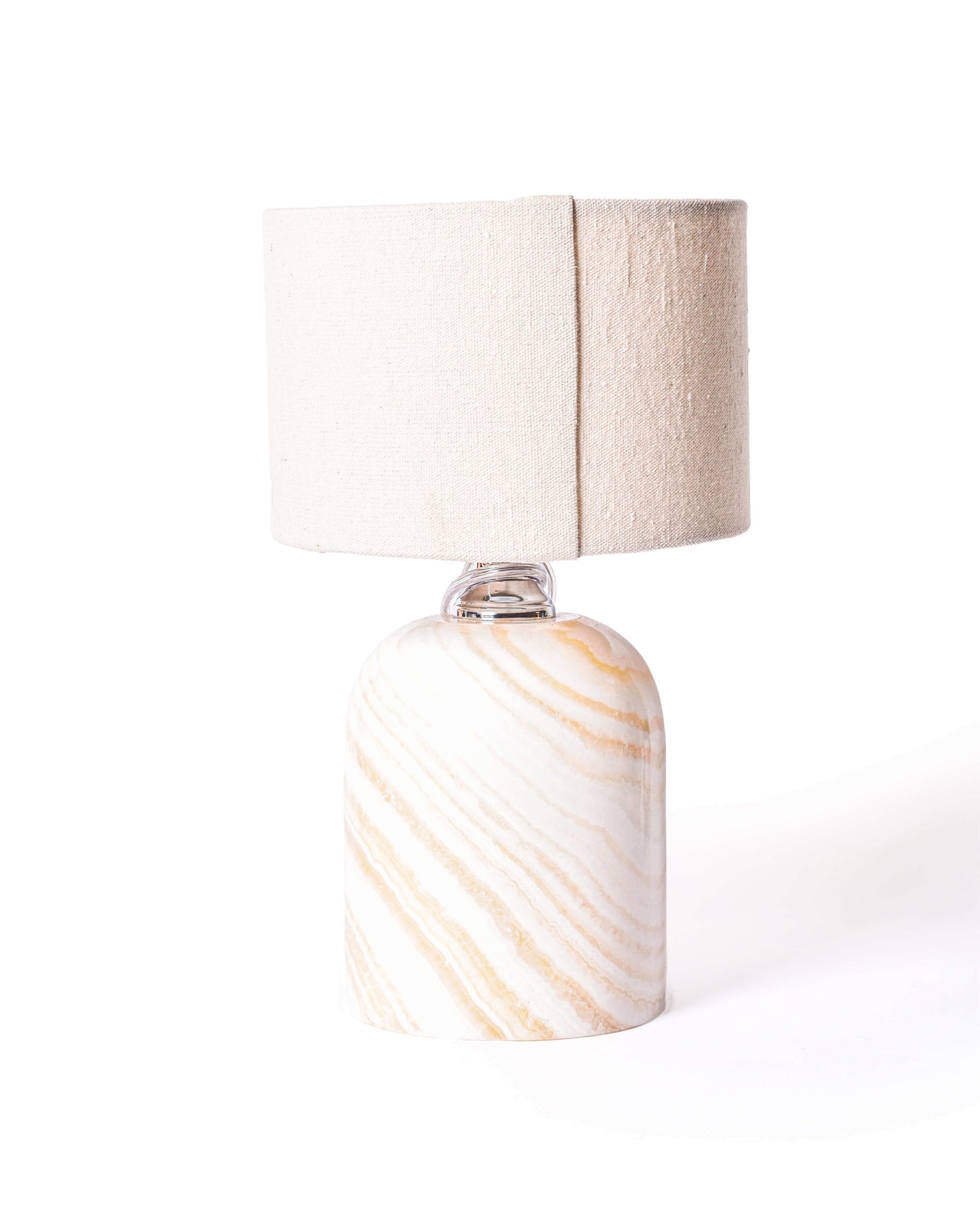 Short Alabaster Side Lamp