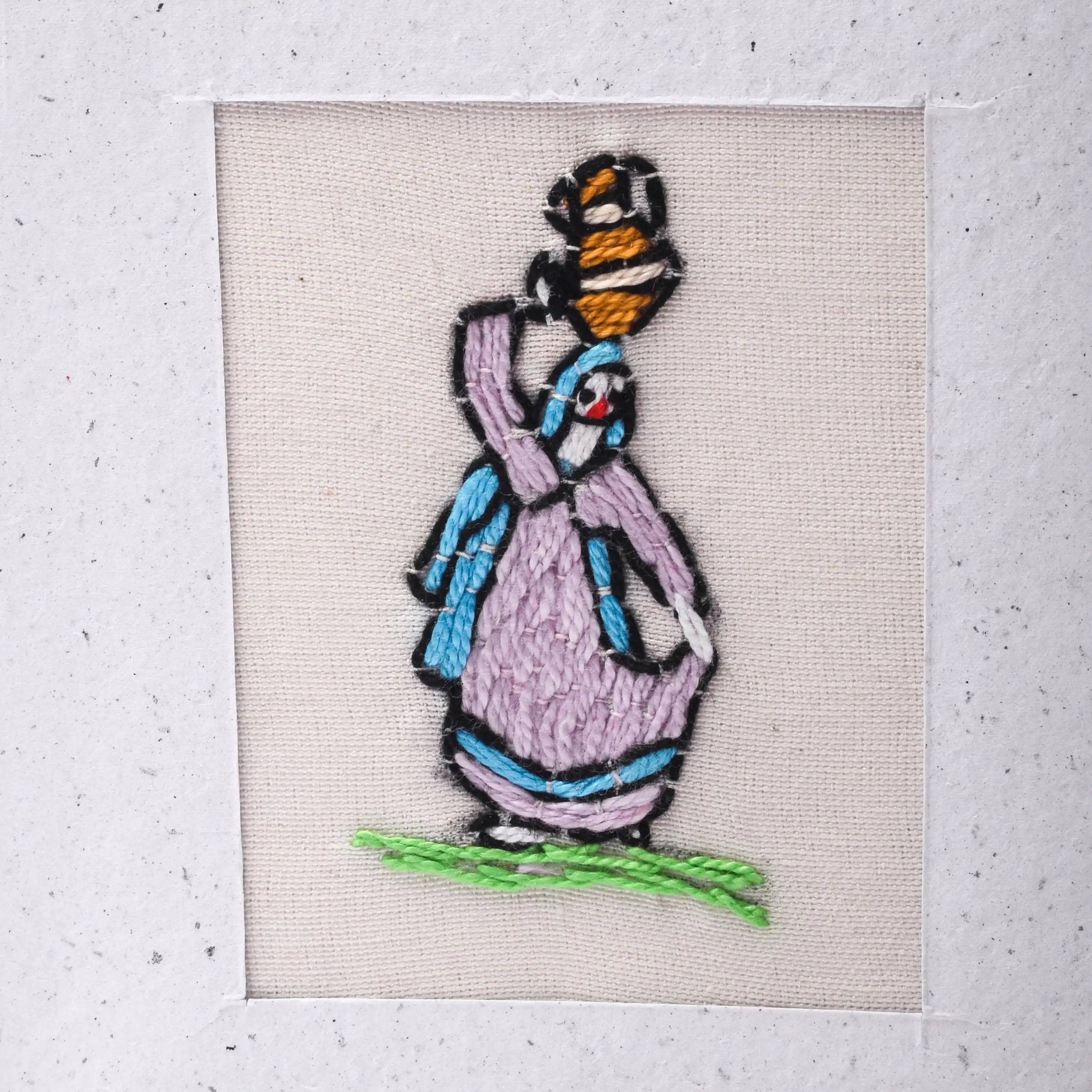 Rural Embroidered Card