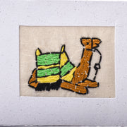Recycled Paper Embroidered Card