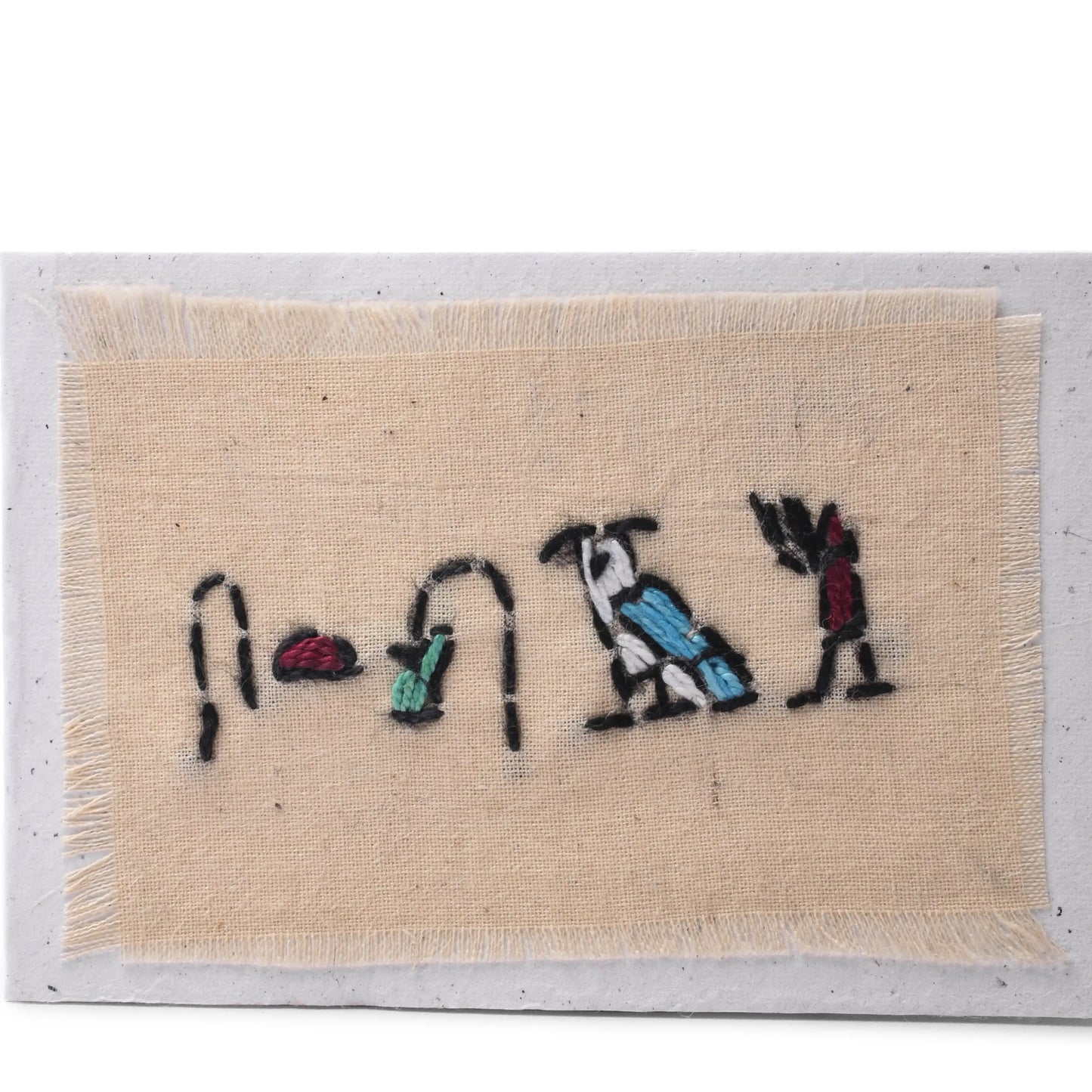 Recycled Paper Hieroglyphics Card