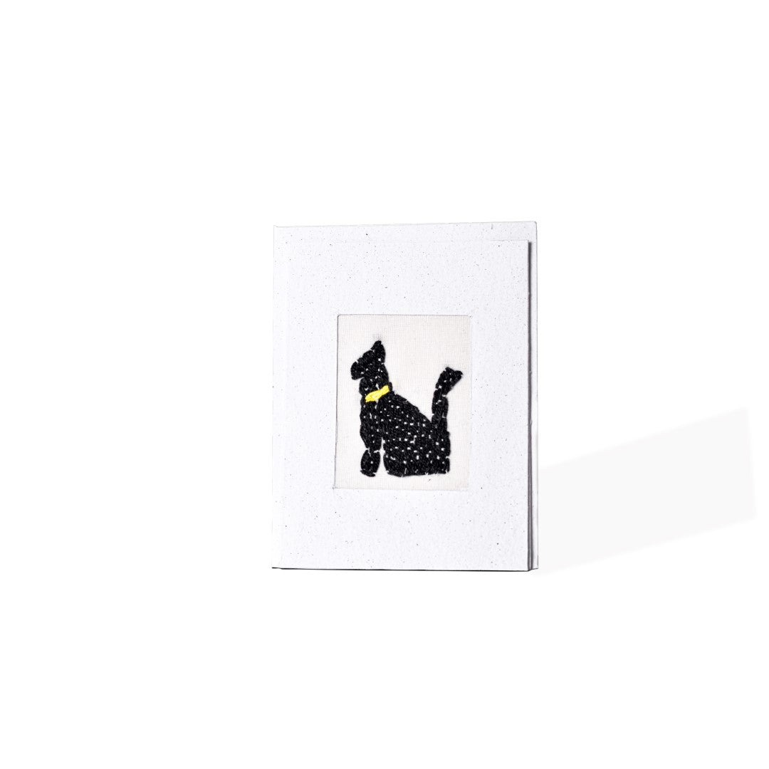 Embroidered Bastet Recycled Card