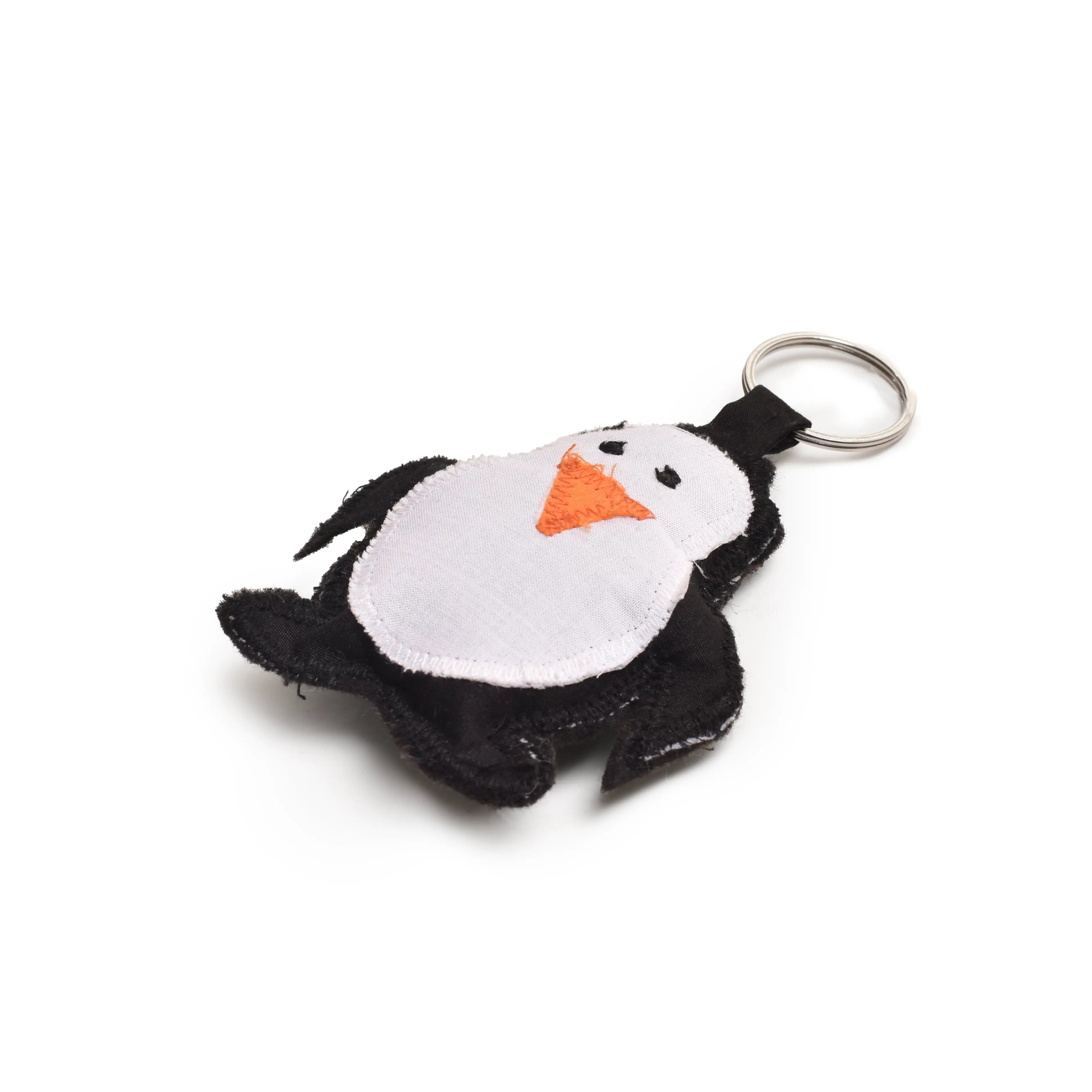 Fabric Penguin Keychain