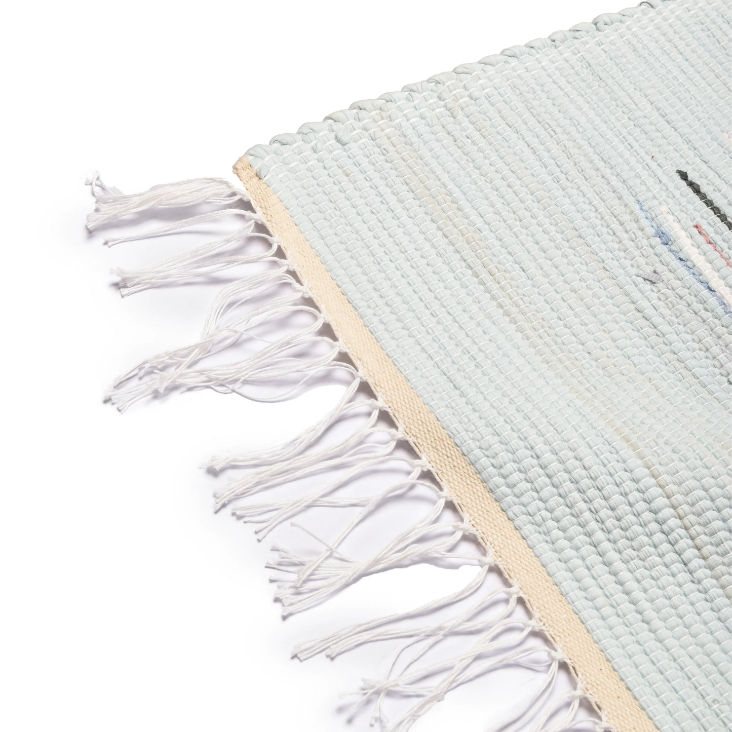 Upcycled Cotton Rug  woven  with multicolor 