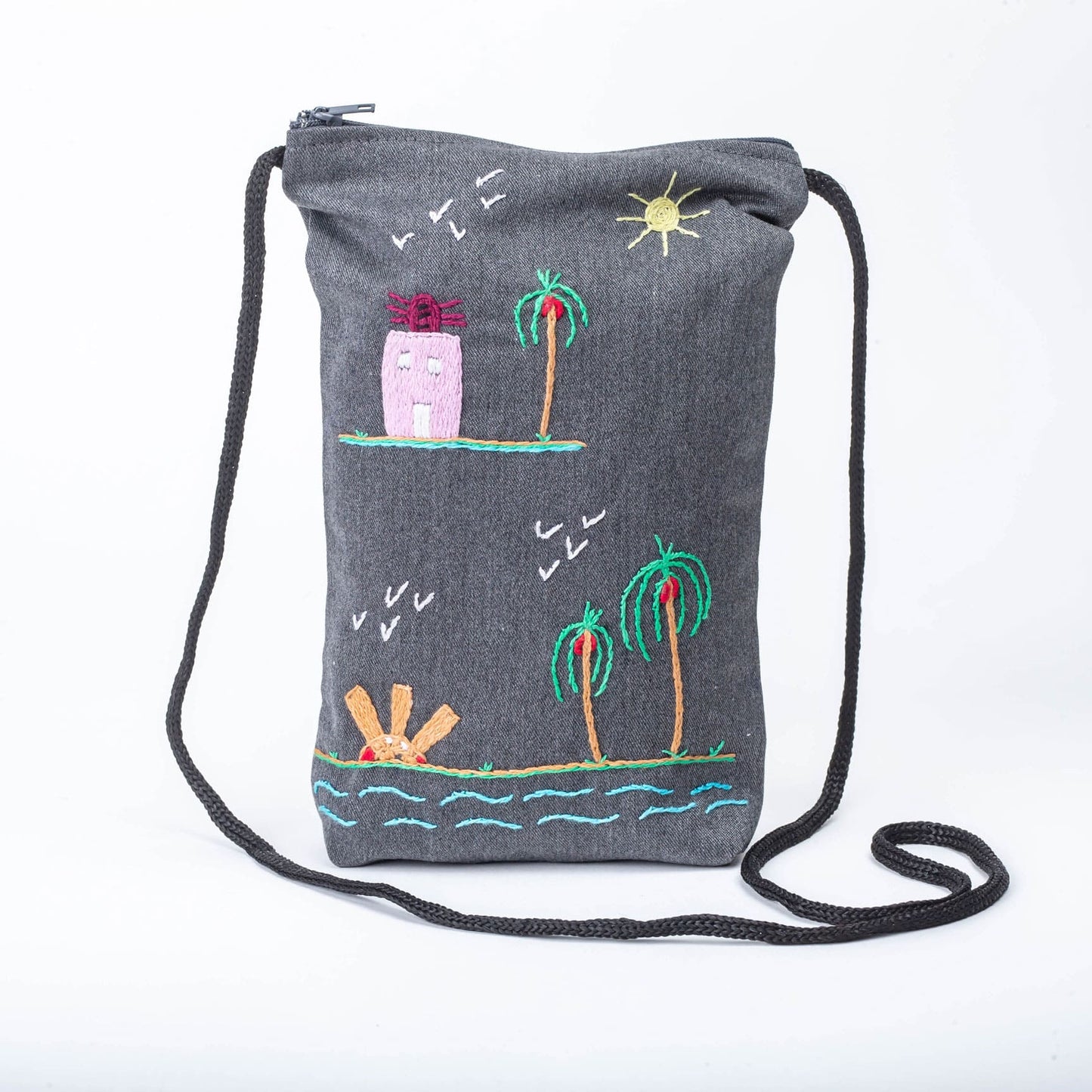 Rural Embroidered Cross Bag