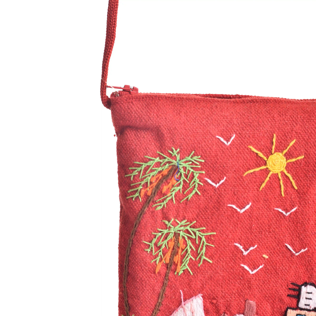 Rural Embroidered Cross Bag