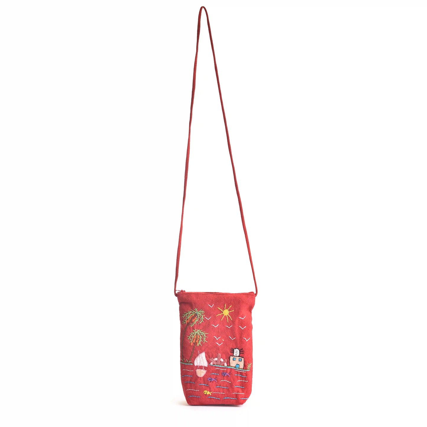 Rural Embroidered Cross Bag