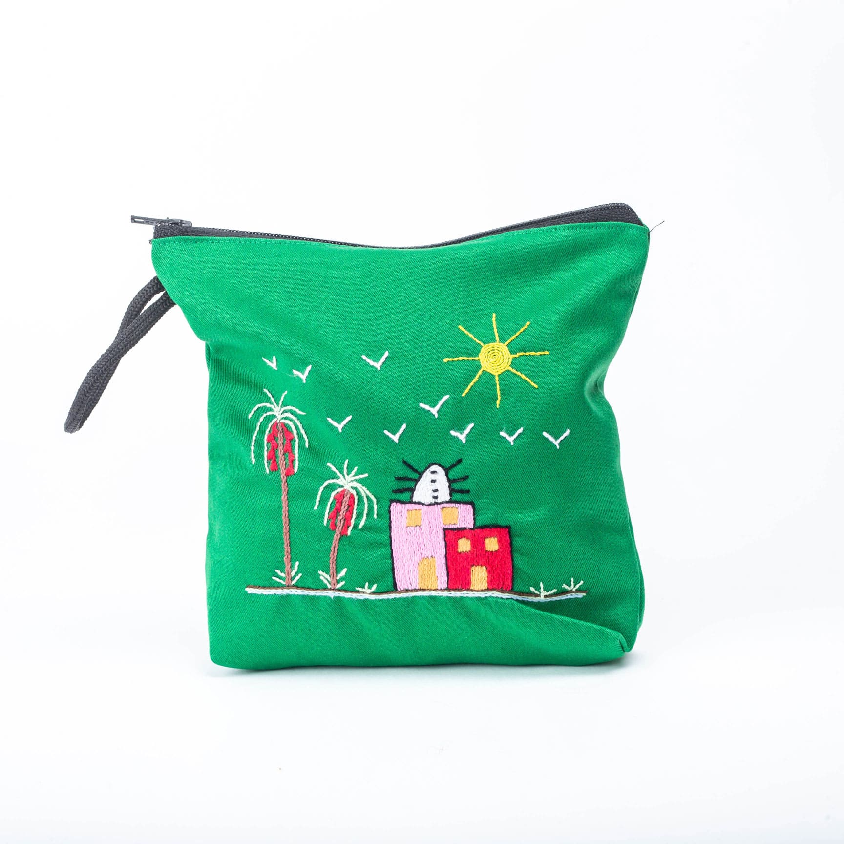 Rural Embroidered Makeup Pouch