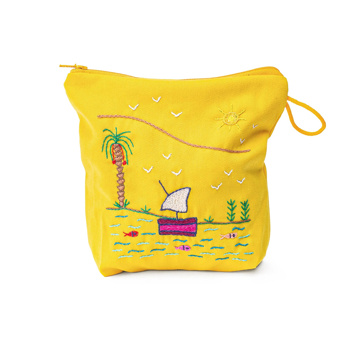 Hand Embroidered Makeup Pouch