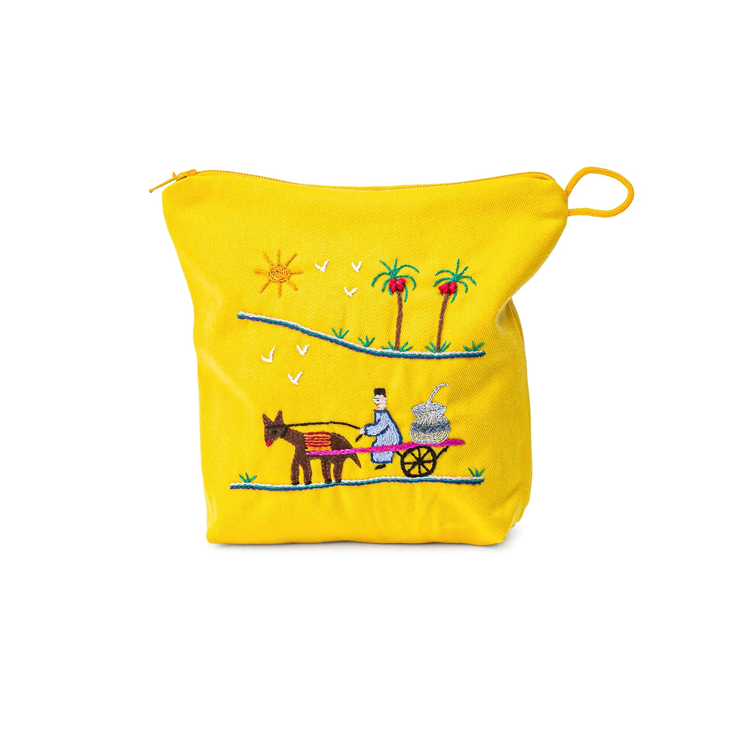 Hand Embroidered Makeup Pouch