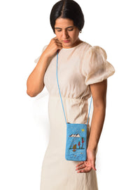 Rural Embroidered Mobile Bag