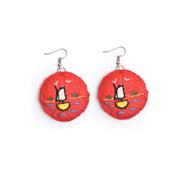 Hand Embroidered Earrings