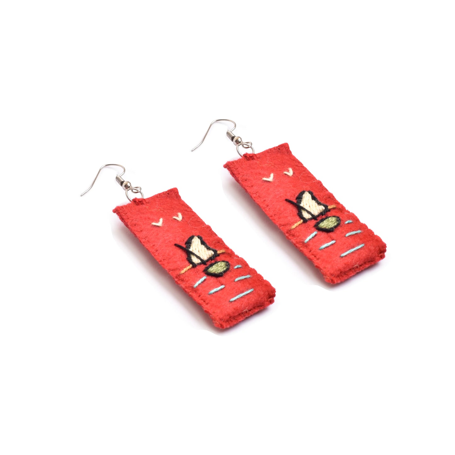 Hand Embroidered Earrings