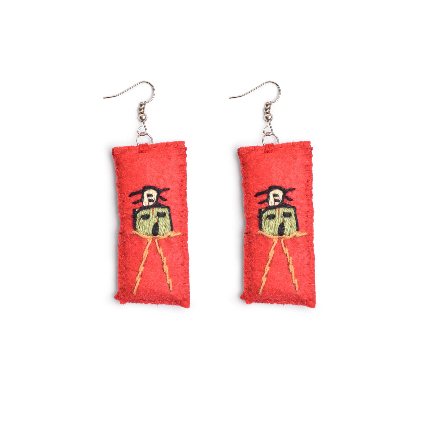Hand Embroidered Earrings
