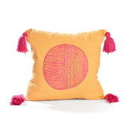 Circle Embroidered Cushion Cover