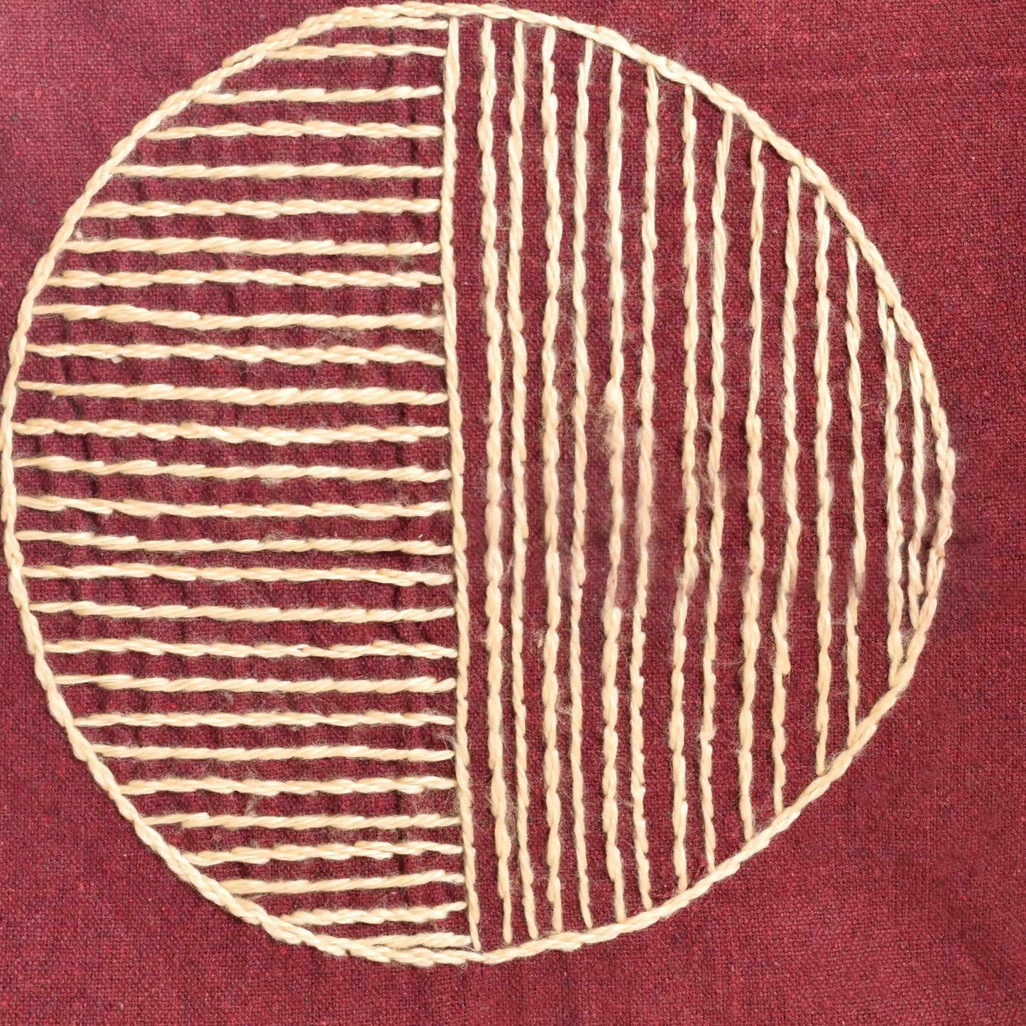 Circle Embroidered Cushion Cover