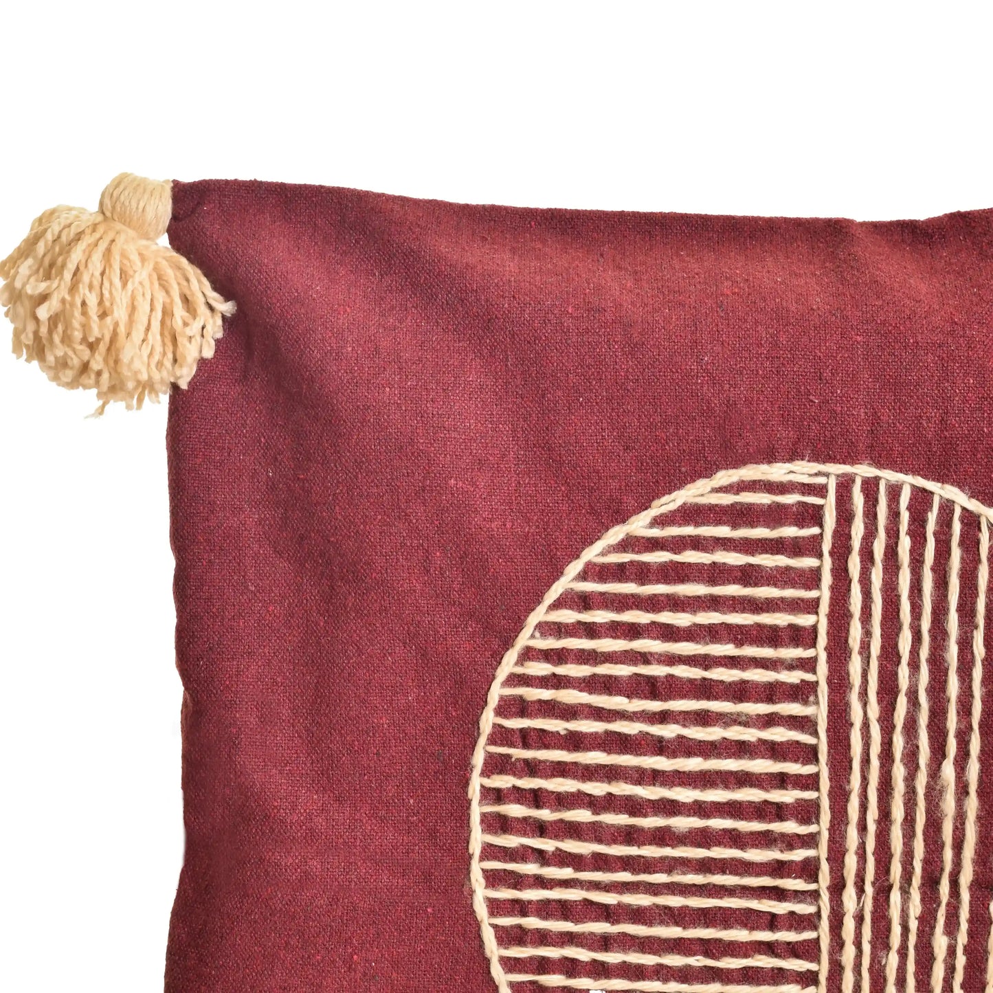 Circle Embroidered Cushion Cover