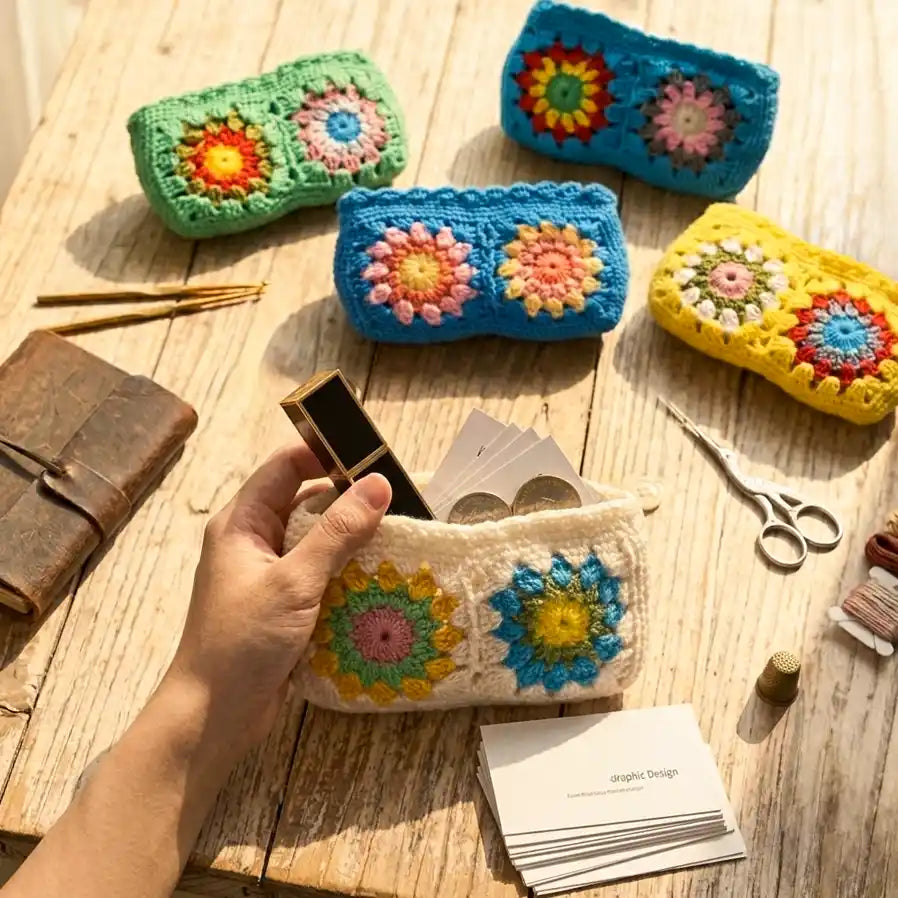 Granny Crochet Pouch