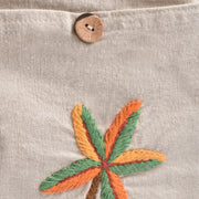 Embroidered Tote Bag with Pocket