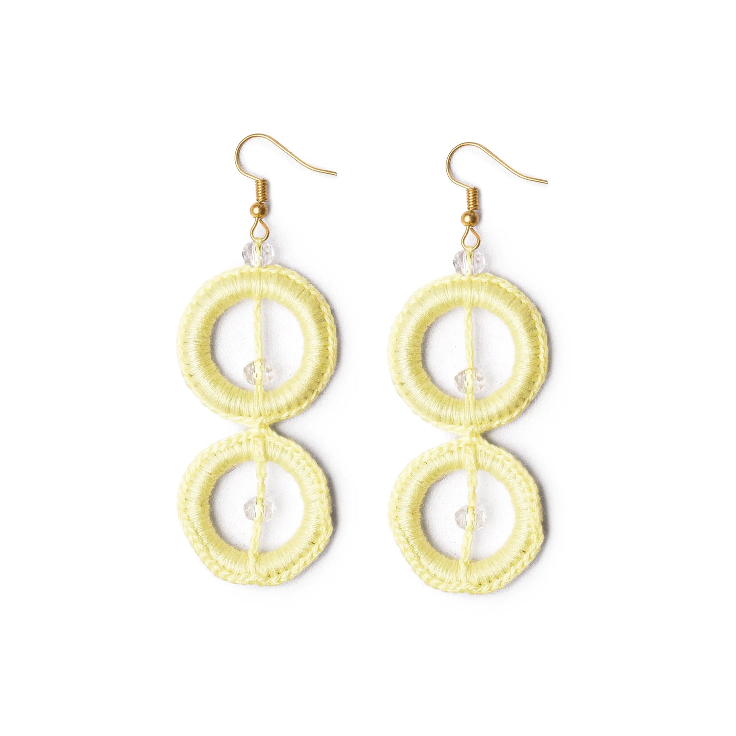 Crochet Earrings With Color Yellow
