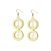 Crochet Earrings With Color Yellow
