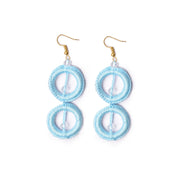Crochet Earrings With Color Aqua
