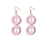 Crochet Earrings With Color Pink 