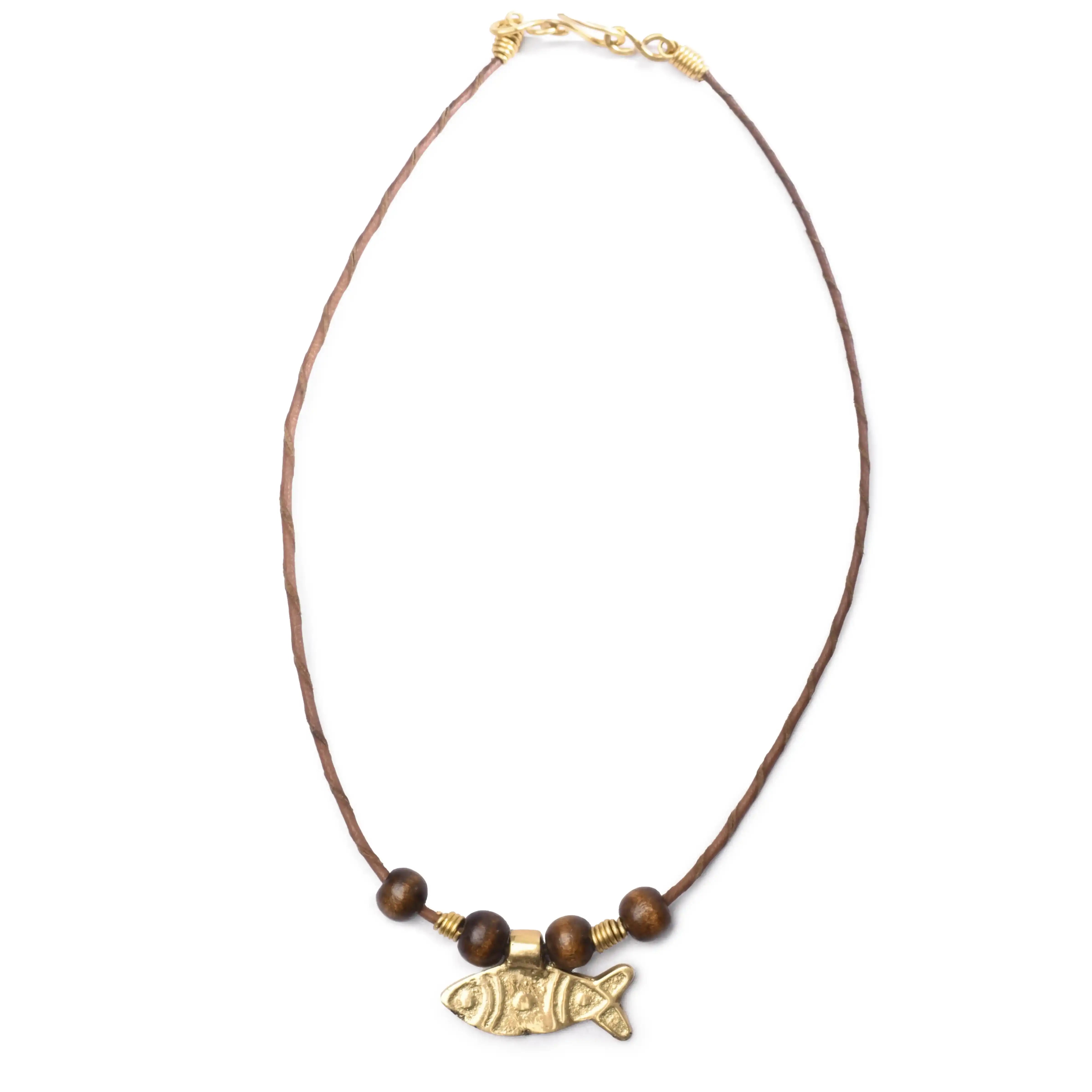 Brass Fish Pendent Necklace