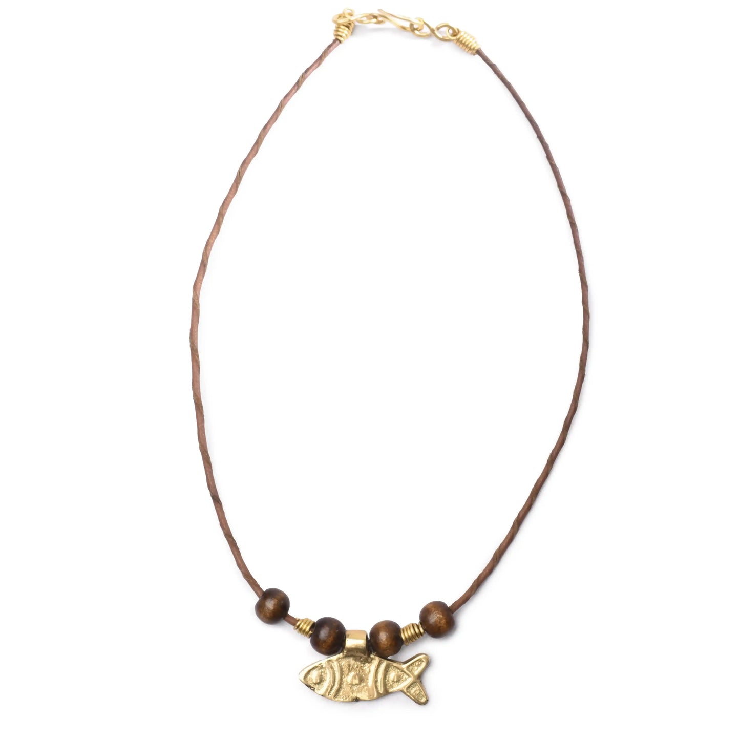 Brass Fish Pendent Necklace